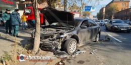 Վերաքննիչ քրեական դատարանի մոտ բախվել են Toyota Camry-ն, Toyota Corolla-ն ու կայանված Opel-ը, կա վիրավոր Shamshyan.com