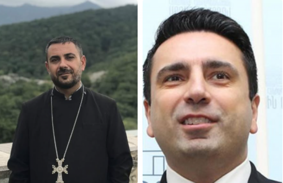 «Իրավունք ունի՞ Ալեն Սիմոնյանը, ով ընդունակ է լկտիաբար թքել հայ մարդու վրա, հանդես գալու քրիստոնյայի դիրքերից և իբր թե սրտացավություն ցուցաբերել եկեղեցու հանդեպ, որին ինքը և իր որոշ թիմակիցներ միայն ու միայն վնասներ են պատճառել և պատճառում»․ Տեր Եղիշե քահանա Նուրիջանյան